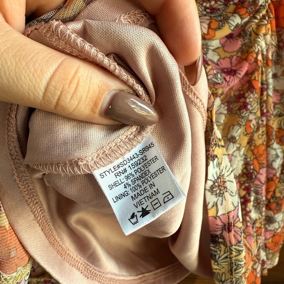 Fashion Nova Marilynne Mesh Ruched Mini Dress - Mustard Floral - Picture 6 of 6